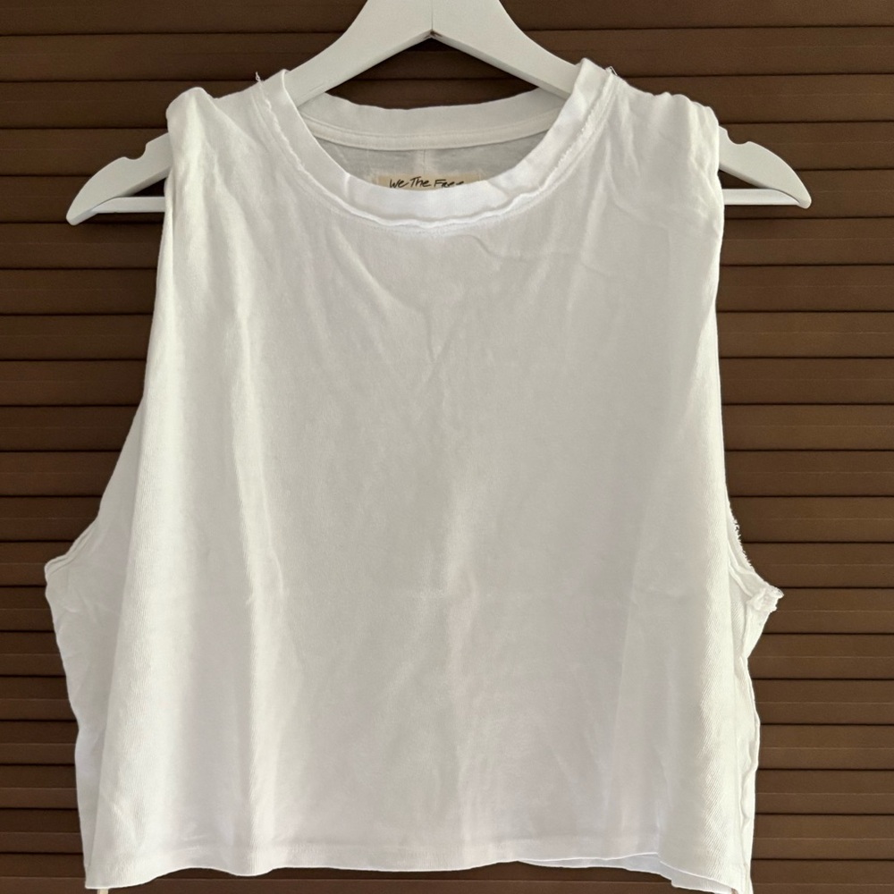 NWOT We The Free White Sleeveless Crop Top